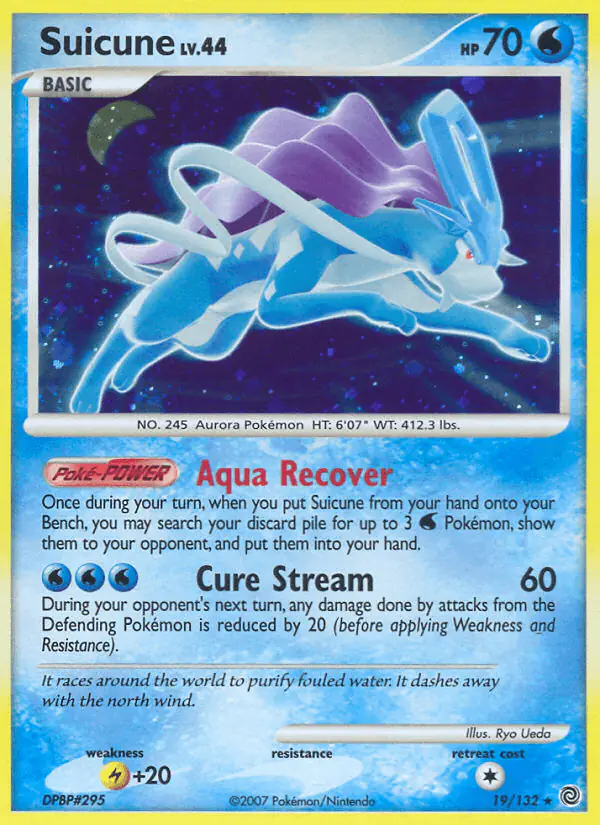Carta Suicune 19/132 de Secret Wonders