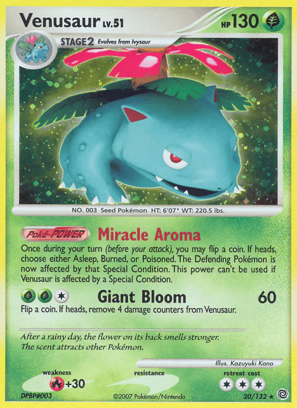 Carta Venusaur 20/132 de Secret Wonders