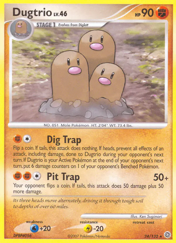Carta Dugtrio 24/132 de Secret Wonders