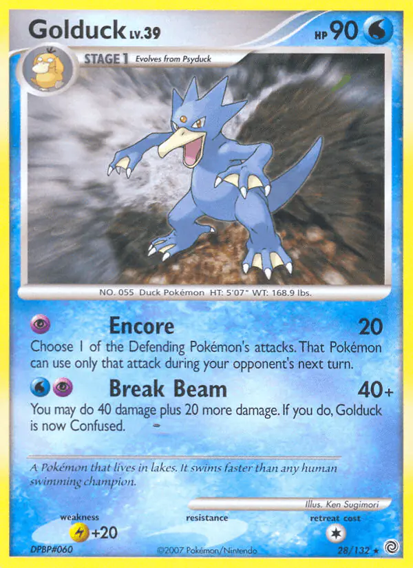 Carta Golduck 28/132 de Secret Wonders
