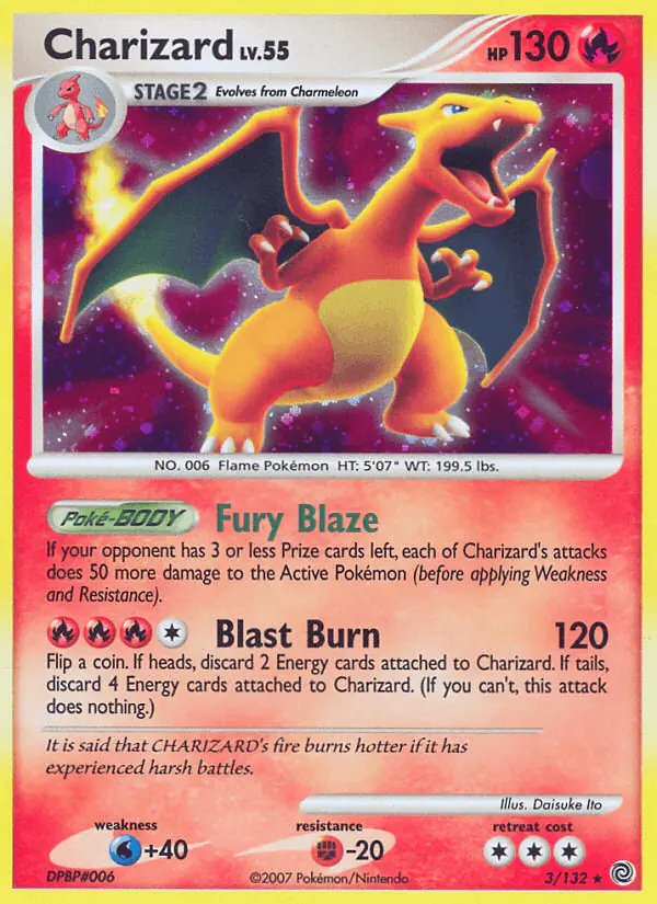 Carta Charizard 3/132 de Secret Wonders