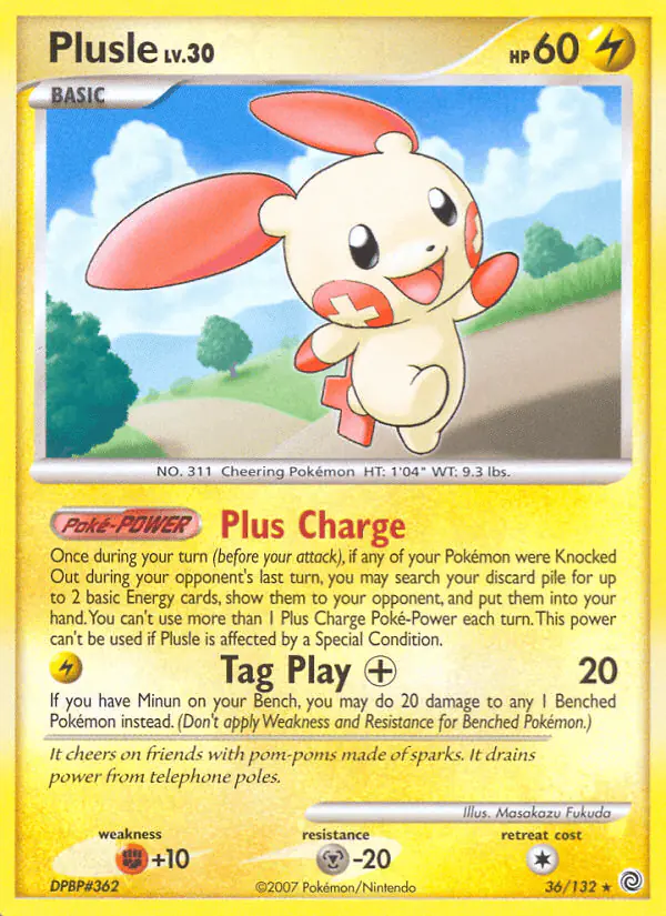 Carta Plusle 36/132 de Secret Wonders