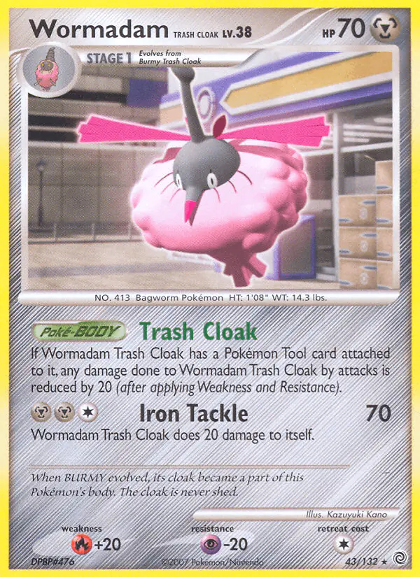 Carta Wormadam Trash Cloak 43/132 de Secret Wonders