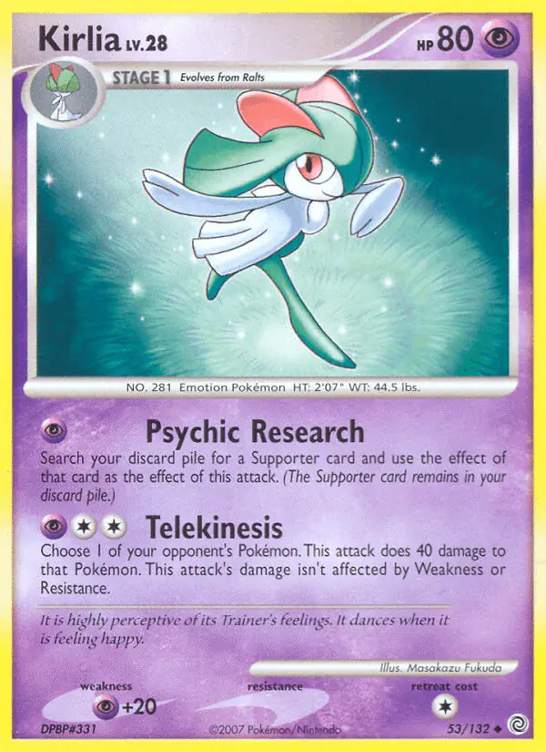 Carta Kirlia 53/132 de Secret Wonders