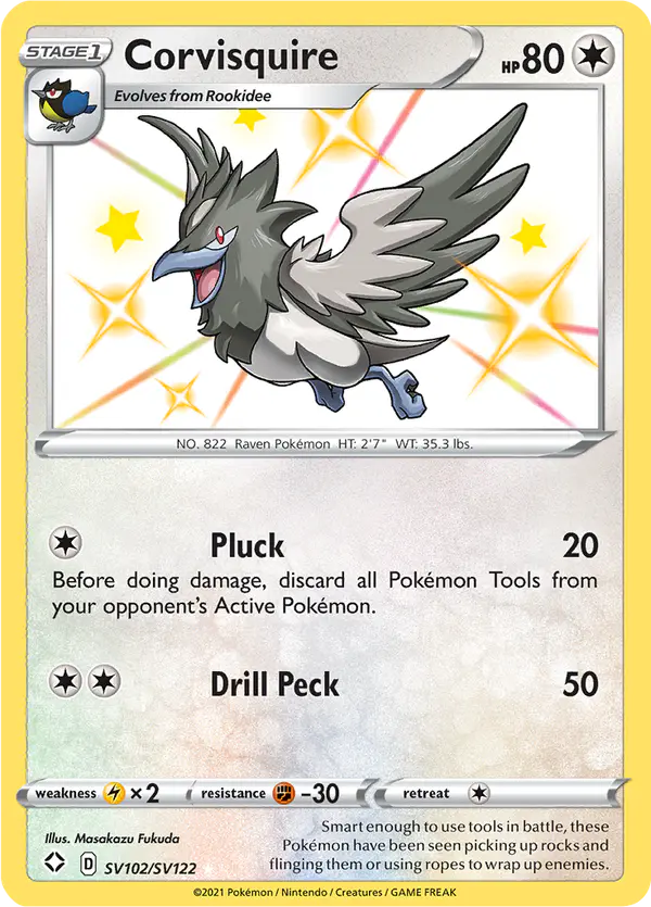 Carta Corvisquire SV102 de Shining Fates Shiny Vault
