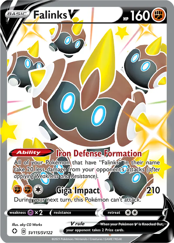 Carta Falinks V SV115 de Shining Fates Shiny Vault