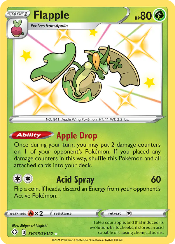 Carta Flapple SV013 de Shining Fates Shiny Vault