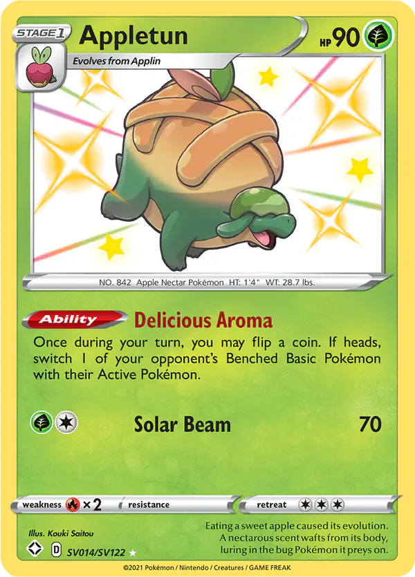 Carta Appletun SV014 de Shining Fates Shiny Vault