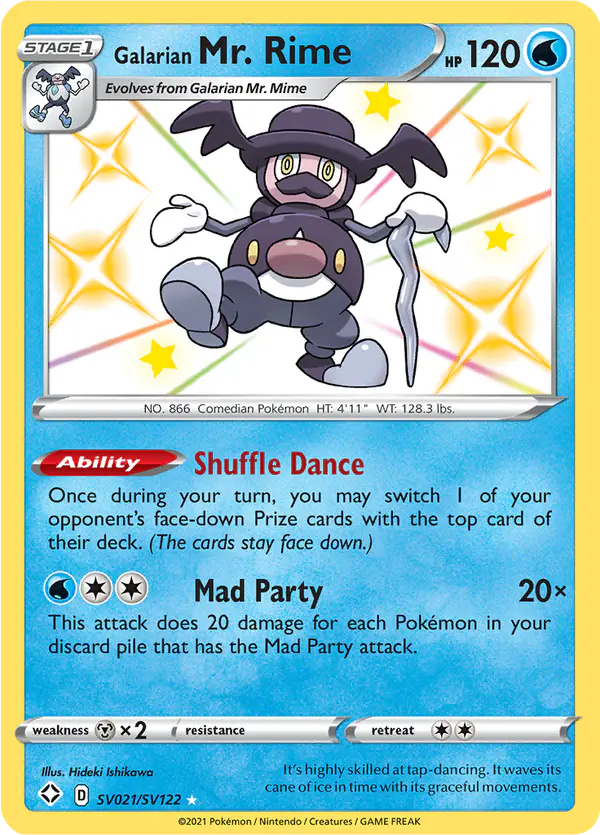 Carta Galarian Mr. Rime SV021 de Shining Fates Shiny Vault