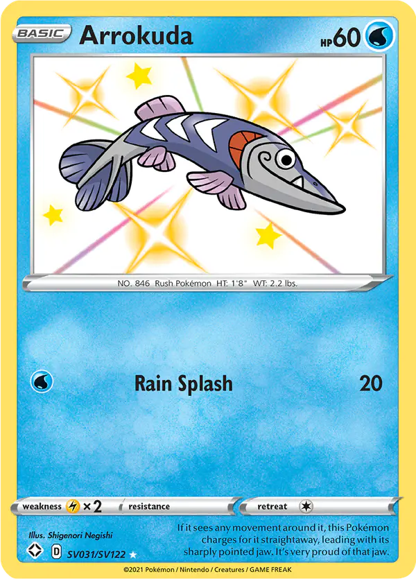 Carta Arrokuda SV031 de Shining Fates Shiny Vault