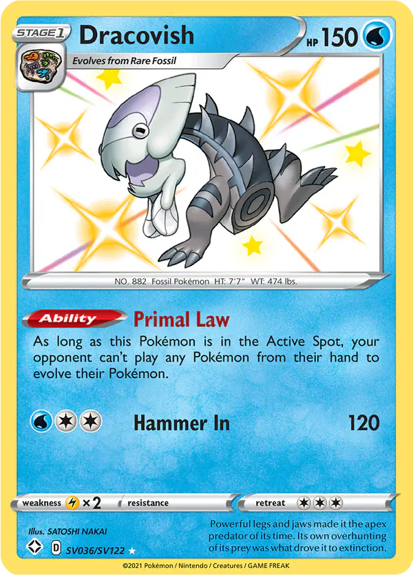 Carta Dracovish SV036 de Shining Fates Shiny Vault