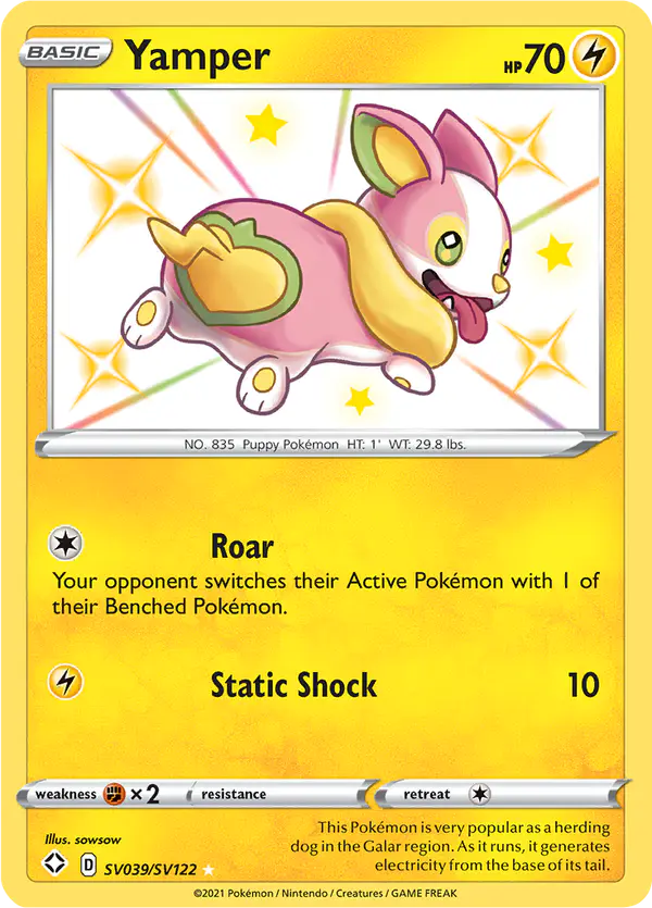 Carta Yamper SV039 de Shining Fates Shiny Vault