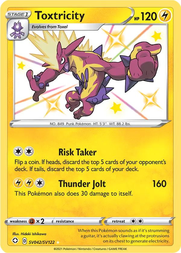 Carta Toxtricity SV042 de Shining Fates Shiny Vault