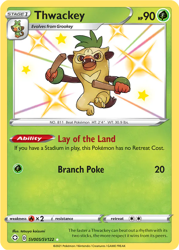 Carta Thwackey SV005 de Shining Fates Shiny Vault