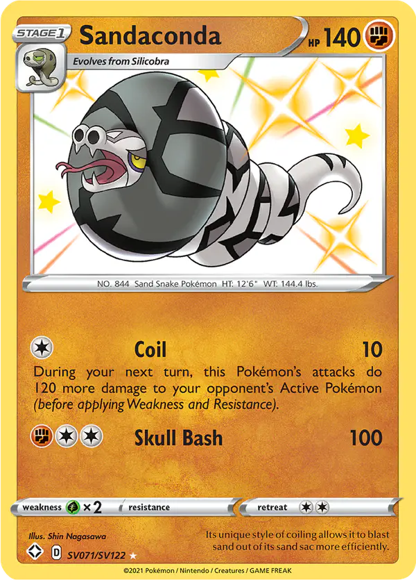 Carta Sandaconda SV071 de Shining Fates Shiny Vault