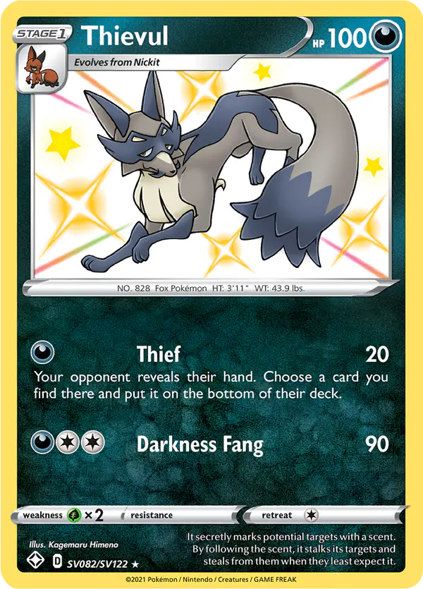 Carta Thievul SV082 de Shining Fates Shiny Vault