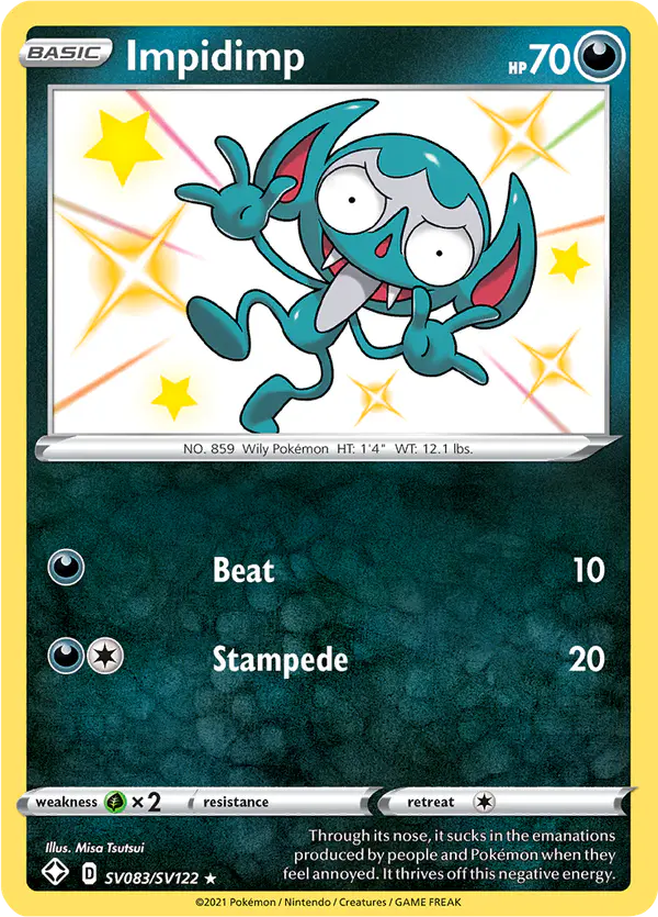 Carta Impidimp SV083 de Shining Fates Shiny Vault