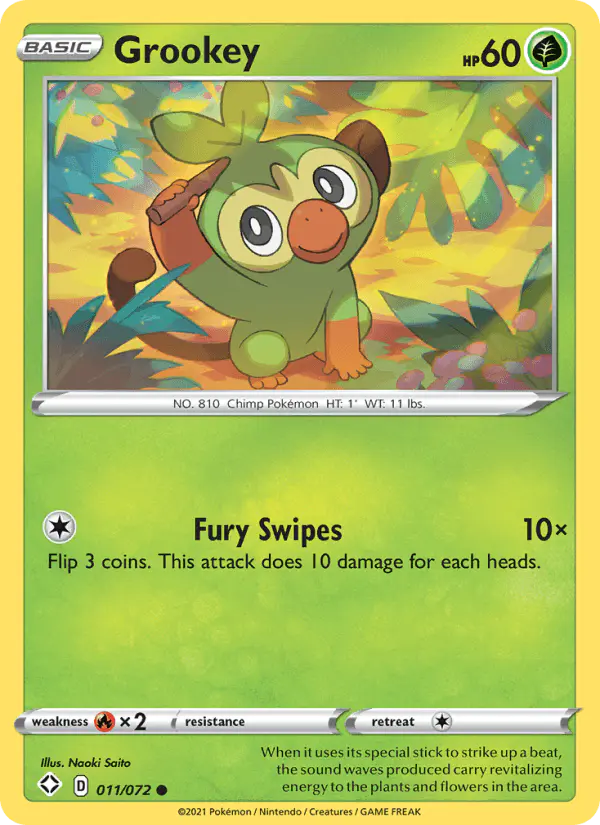 Carta Grookey 011/072 de Shining Fates