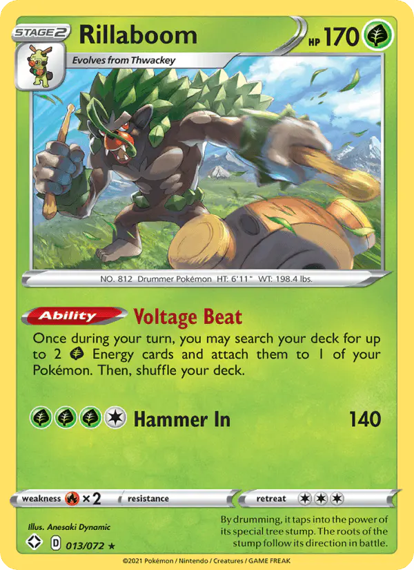 Carta Rillaboom 013/072 de Shining Fates