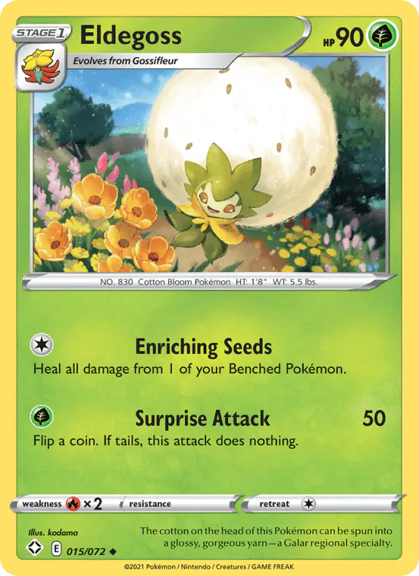 Carta Eldegoss 015/072 de Shining Fates