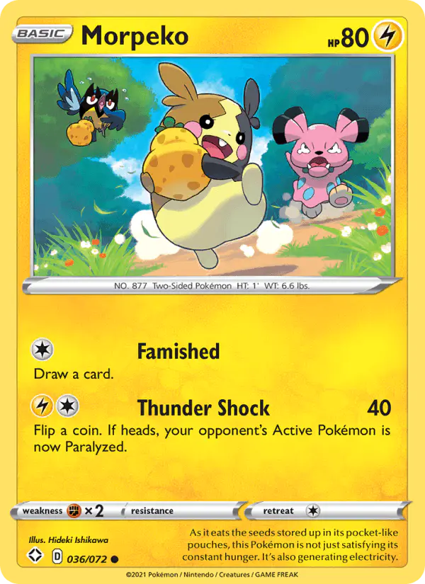 Carta Morpeko 036/072 de Shining Fates