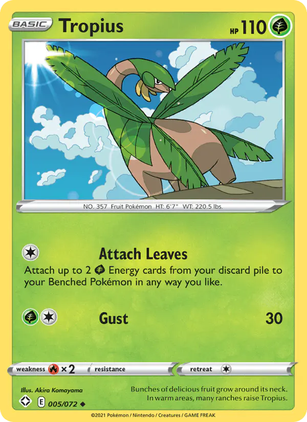Carta Tropius 005/072 de Shining Fates