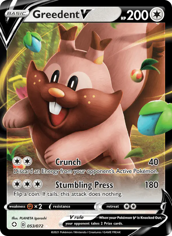 Carta Greedent V 053/072 de Shining Fates