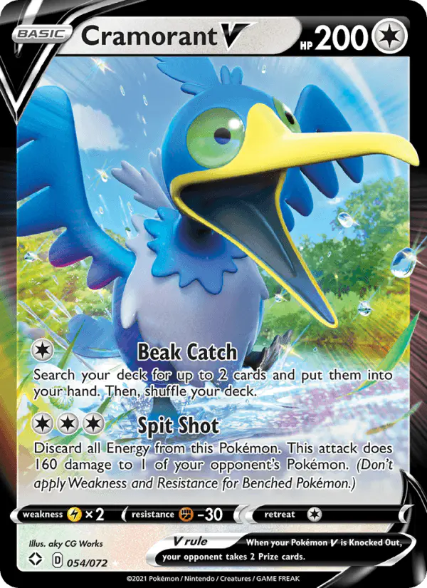 Carta Cramorant V 054/072 de Shining Fates