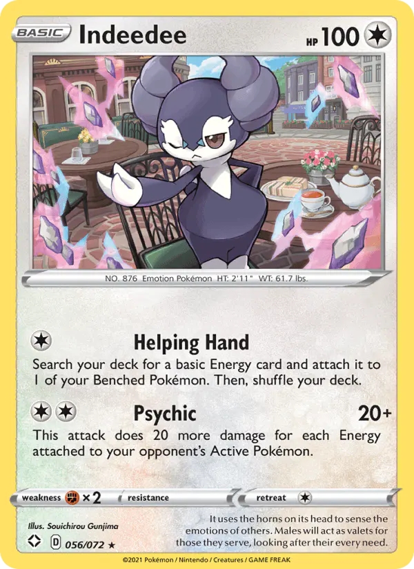 Carta Indeedee 056/072 de Shining Fates