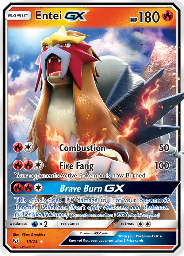 Carta Entei GX 10/73 de Shining Legends