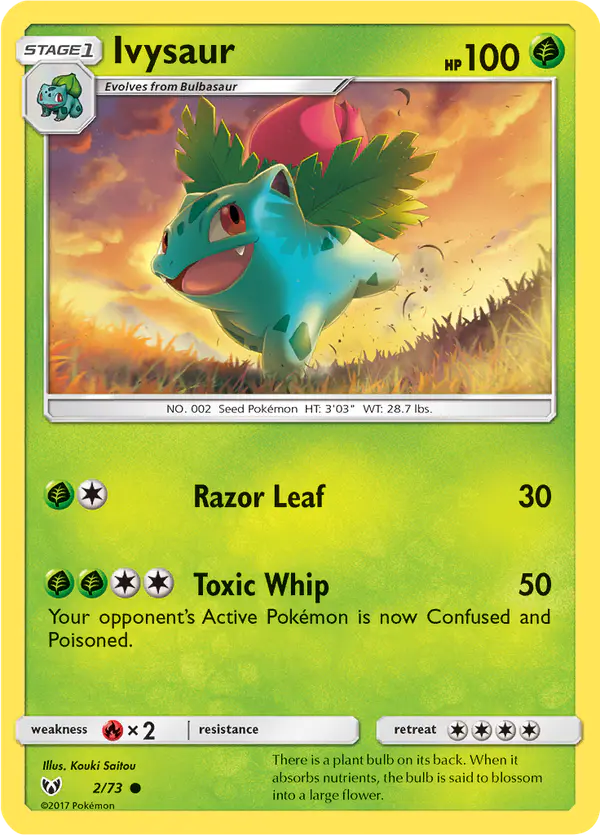 Carta Ivysaur 2/73 de Shining Legends