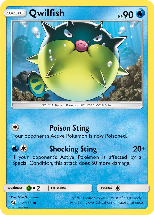 Carta Qwilfish 21/73 de Shining Legends