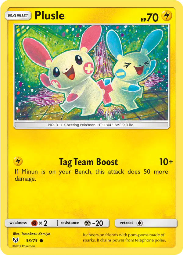 Carta Plusle 33/73 de Shining Legends