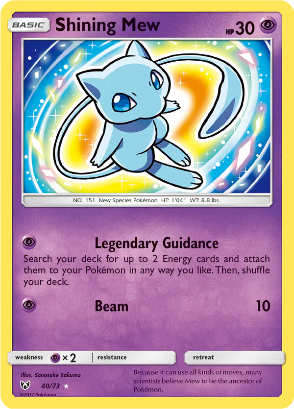 Carta Shining Mew 40/73 de Shining Legends