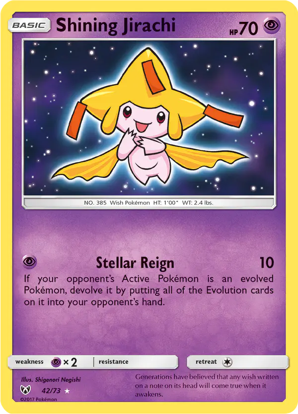 Carta Shining Jirachi 42/73 de Shining Legends