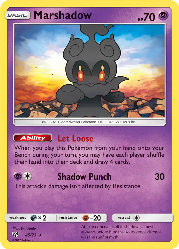 Carta Marshadow 45/73 de Shining Legends