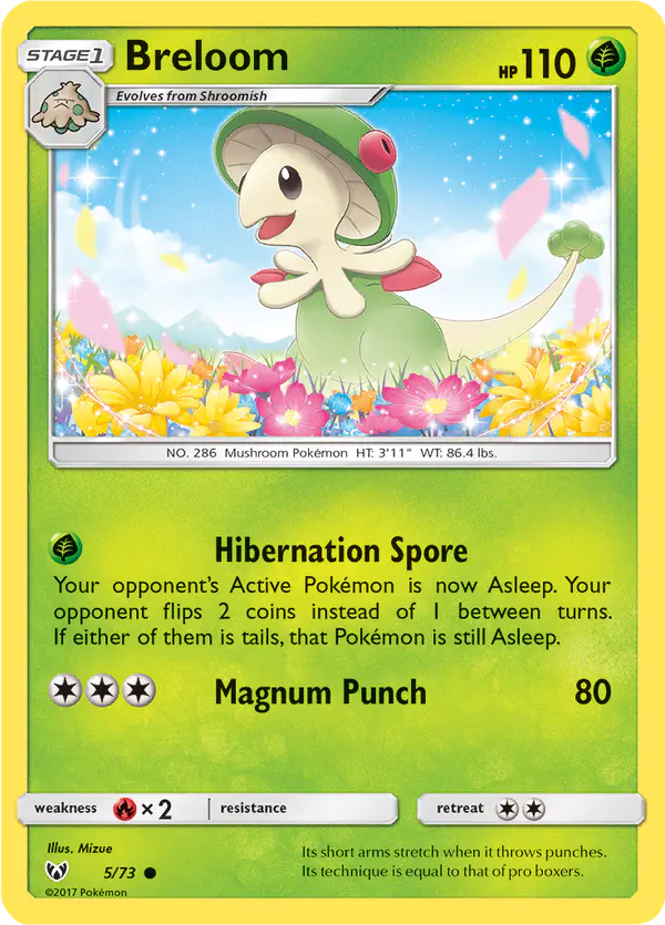 Carta Breloom 5/73 de Shining Legends