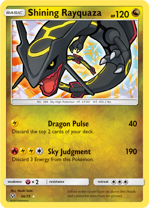 Carta Shining Rayquaza 56/73 de Shining Legends
