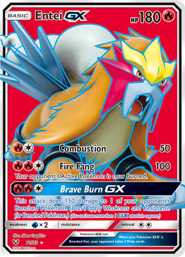 Carta Entei GX 71/73 de Shining Legends