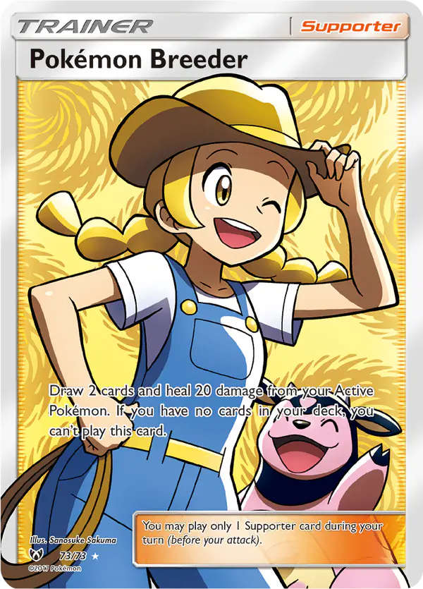 Carta Pokémon Breeder 73/73 de Shining Legends