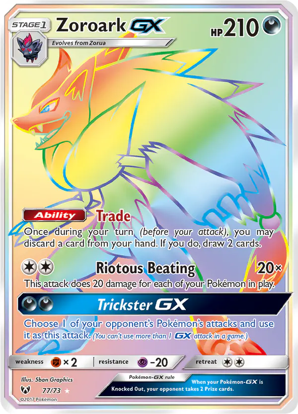 Carta Zoroark GX 77/73 de Shining Legends