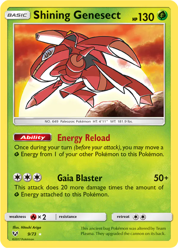 Carta Shining Genesect 9/73 de Shining Legends