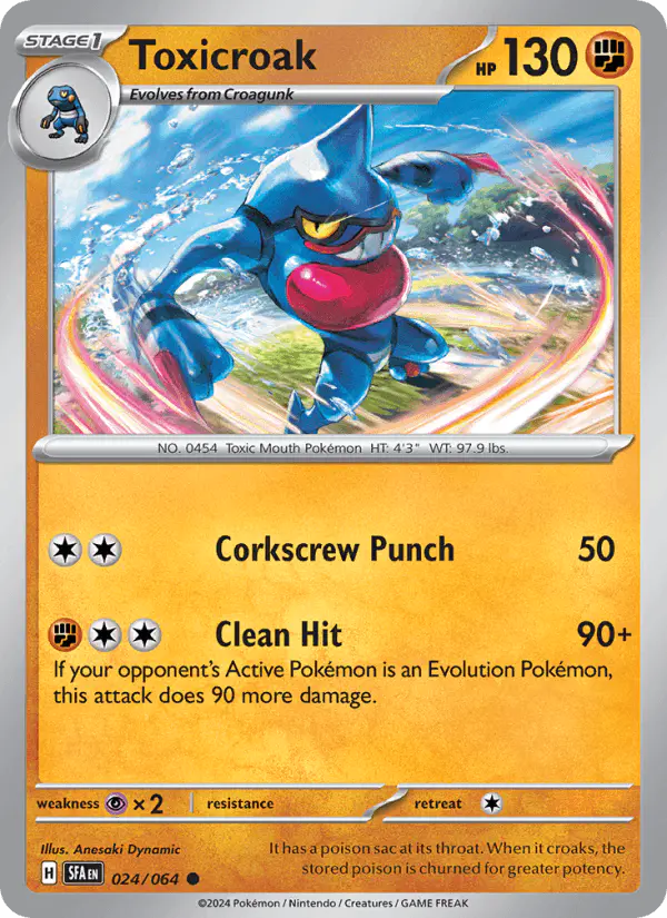 Carta Toxicroak 024/064 de Shrouded Fable