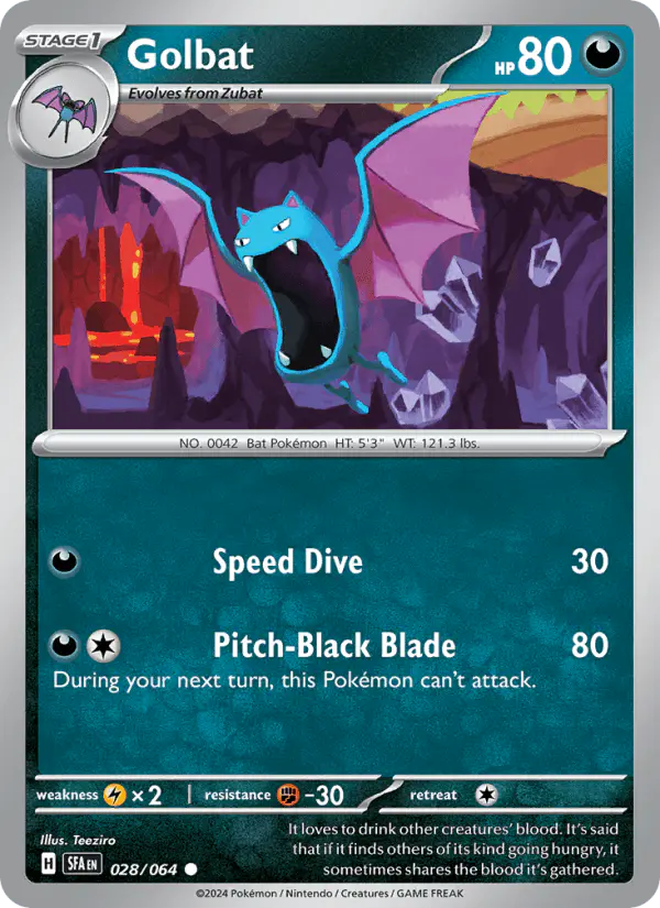 Carta Golbat 028/064 de Shrouded Fable