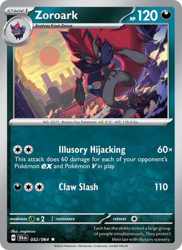 Carta Zoroark 032/064 de Shrouded Fable