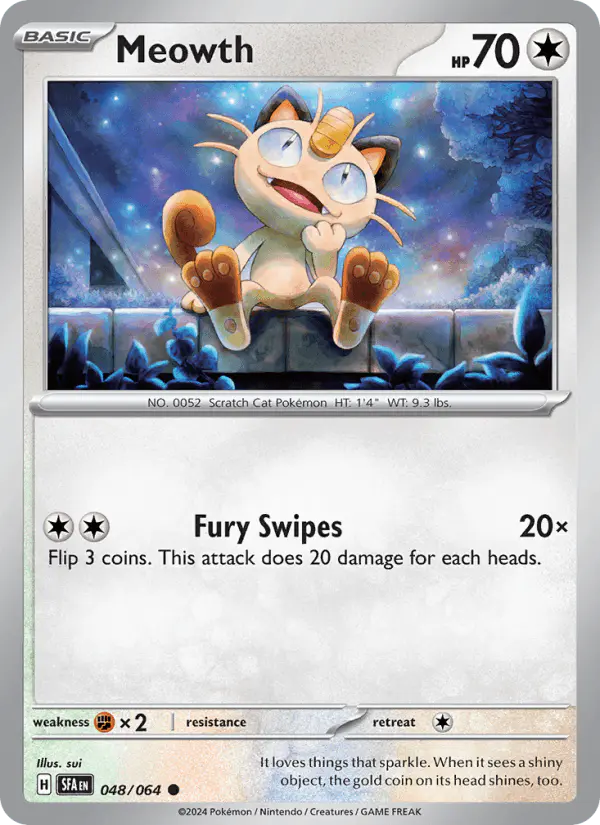 Carta Meowth 048/064 de Shrouded Fable