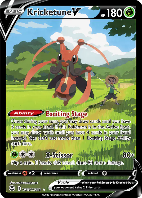 Carta Kricketune V TG12 de Silver Tempest Trainer Gallery