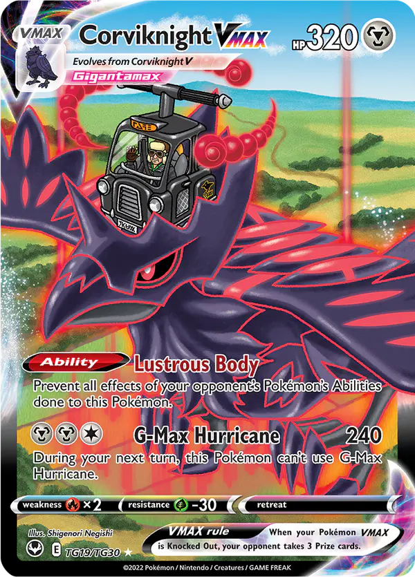 Carta Corviknight VMAX TG19 de Silver Tempest Trainer Gallery