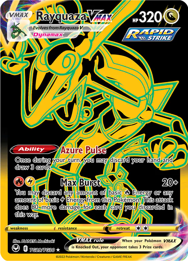 Carta Rayquaza VMAX TG29 de Silver Tempest Trainer Gallery