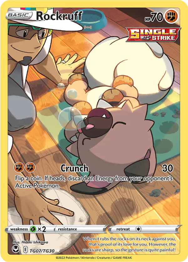 Carta Rockruff TG07 de Silver Tempest Trainer Gallery